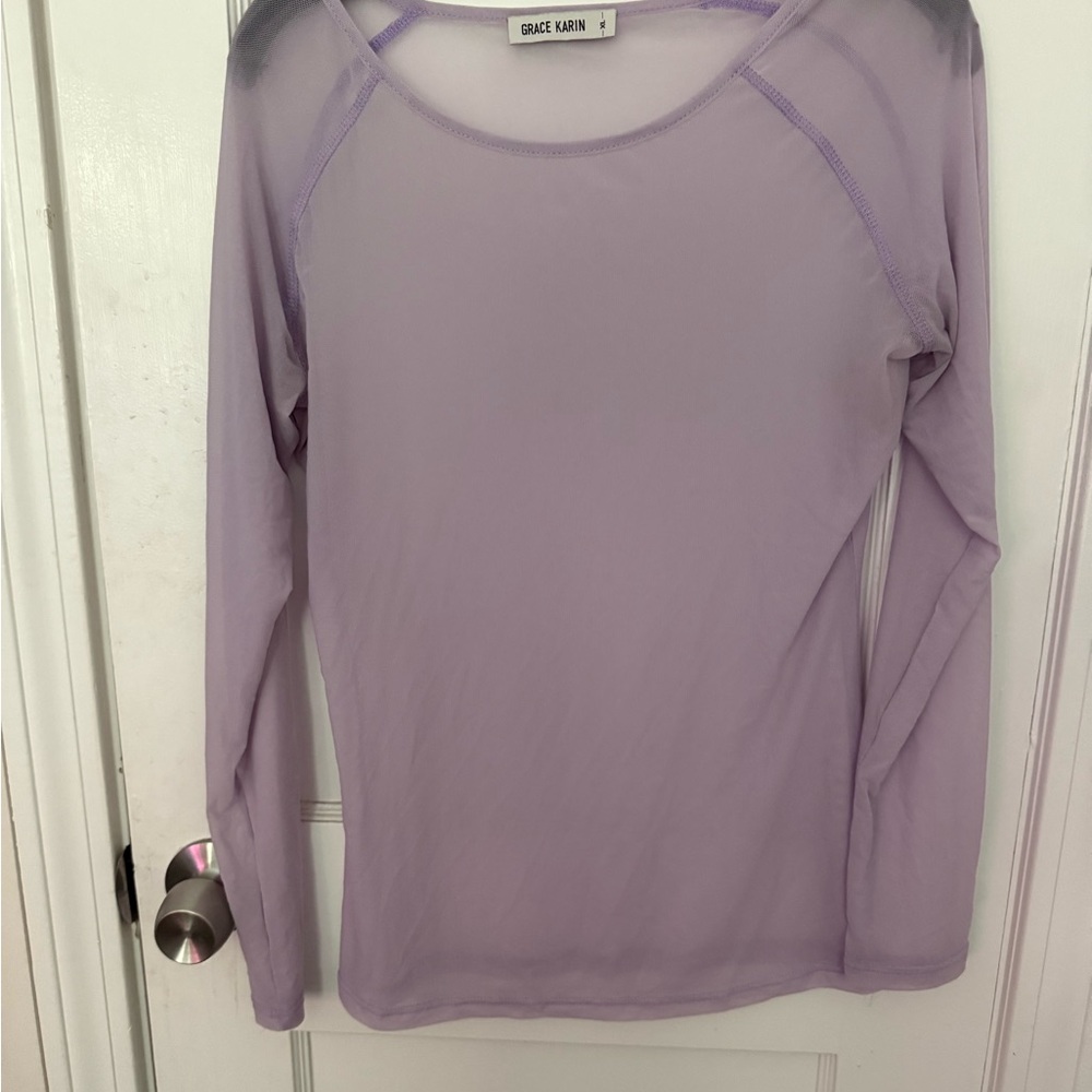 Grace Karin Women's Light Purple Blouse